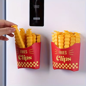 Juego de 12 Clips de Sellado Multiusos con Forma de Papas Fritas, Adhesivo Magnético, Clips para Alimentos con Forma de Papas Fritas, Reutilizables - Product Image 6