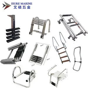 Barco telescópico escalera/heavy-duty escalera/escalera plegable 3 y 4 Paso buceo escaleras para yate de isure marine