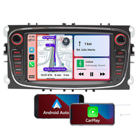 Lecteur DVD de voiture Bluetooth avec écran HD 7 pouces, 4 cœurs, CarPlay sans fil, Android Auto, radio FM, Ford Focus