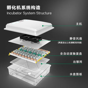 デジタル操作自動回転ミニ96/112/120卵鶏卵インキュベーターハッチャーマシン - Product Image 2