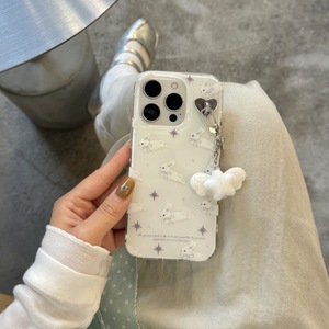 Coque de téléphone double couche avec nœud et lapin, avec pendentif, style mignon pour iPhone 17ProMax 16 15 14 - Product Image 3