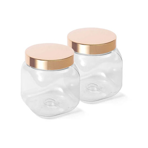 Tùy Chỉnh Rỗng 750Ml 25Oz Rõ Ràng Pet Nhựa Vuông Mỹ Phẩm Jar Cho Cơ Thể Bơ Container Cơ Thể Chà Kem Bao Bì - Product Image 1