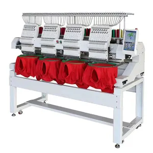 multi function used 4 heads embroidery machine computerized embroidery machine 4 heads t shirt hat flat
