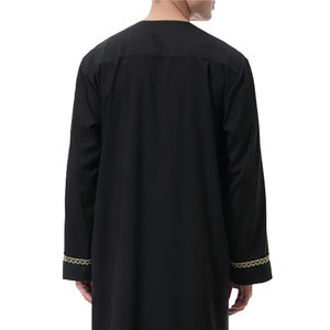 Vente en gros à prix avantageux, thobe traditionnelle musulmane islamique décontractée pour hommes, de haute qualité, en polyester léger - Product Image 6
