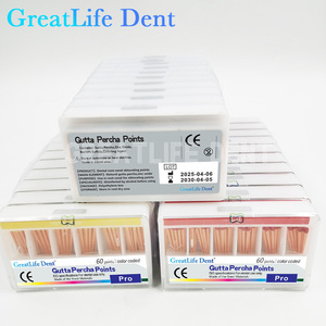 Points de gutta-percha coniques Greatlife <span class=keywords><strong>Dent</strong></span> F1-F3, fournitures endodontiques de haute qualité pour la thérapie canalaire en clinique dentaire - Product Image 4