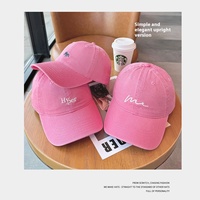 2025 nouveau Style rose casquette de Baseball pour fille amie large bord doux chapeau haut de forme haute qualité mode chapeaux papa casquettes Promotion en gros