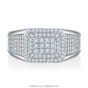 Venta al por mayor 100% joyería de alta calidad por Diamond Pen 18K chapado en oro D Vvs Moissanite 925 anillo de plata esterlina Moissanite - Product Image 2