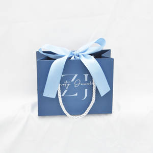 Sac en papier d'emballage de luxe personnalisé pour petits cadeaux, bijoux, montres, colliers et bagues, portable avec logo - Product Image 4