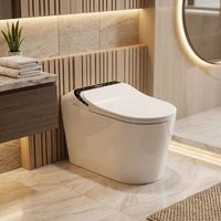 WC intelligent en céramique japonais avec siège chauffant et télécommande, bidet automatique à poser au sol avec chauffage du siège