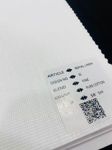 Tela de Lino y Algodón Tejida Ligera y Elegante con Acabado Liso Teñido, Textura Suave y Transpirable, y Comodidad para Usar Todo el Día - Product Image 3