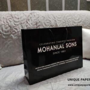 Mohanlal Sons Luxury Paper <b>Bag</b> With Flat Handles Glossy Lamination Art Paper Business Shopping Packaging - Product Image 3