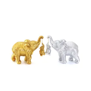 Mother&#039;s Day gifts home bookshelf tabletop decorations lovely elephant accompany cradle like play swing resin crafts orname