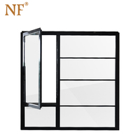 Marcos de ventana con bisagras verticales de aluminio marrón con rejillas de ventana lowes