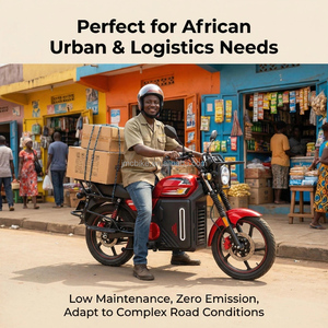 <span class=keywords><strong>Moto</strong></span> électrique commerciale, moteur 3000W, autonomie 80 km, cyclomoteur électrique robuste pour le transport de marchandises en Afrique - Product Image 4