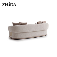 Ensemble de canapés modulaires modernes 1+1+3+3, 4 pièces, design de luxe, canapé en velours et plastique doré pour appartement, salle de sport, villa, vente en gros