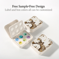 Palette de gel vide de 2 g avec film de scellement, boîte en plastique ABS pour gel ombré, emballage cosmétique pour ongles, nouveau design, 6 couleurs