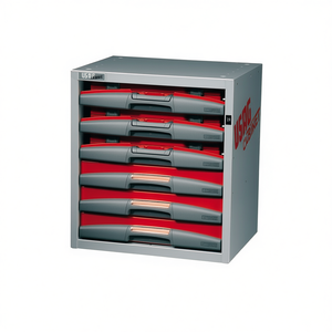 Gabinete de herramientas 5000 F2 con 6 cajones rojo y gris para uso en taller - Product Image 2