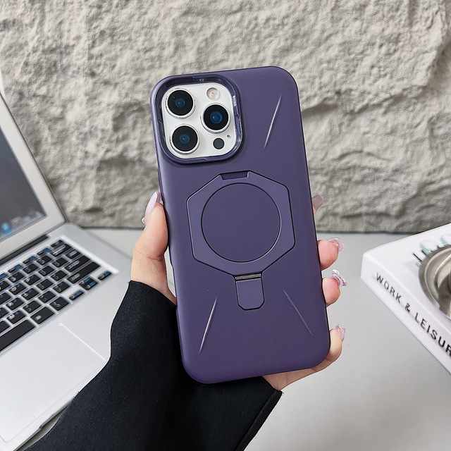 Magnetic New Luxury & Sports Hard Rotating Design TPU+PC Shockproof Mobile Phone Case for for 8 Colors