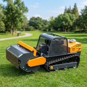 Tondeuse à gazon sur chenilles à moteur essence tout-terrain économique pour l'aménagement paysager des parcs et la coupe de l'herbe sur les pentes montagneuses - Product Image 4