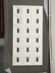 Lồng vào nhau Stackable thiết kế dễ dàng cài đặt không có lao động chuyên nghiệp yêu cầu PU <span class=keywords><strong>Rock</strong></span> Panel tường - Product Image 2