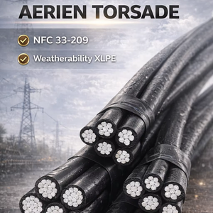Cable Aéreo Trenzado 3*35+54.6+16, Cable PRC, Cable ABC de Aluminio XLPE, Trifásico, Sin <span class=keywords><strong>Neutro</strong></span>, Sin Luz, 0.6kv 1kv - Product Image 1