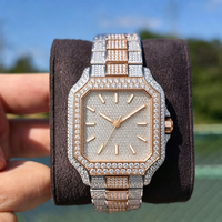Montres Hip Hop Iced Out VVS1 Moissanite Diamond pour hommes, montres de luxe de créateurs, acier inoxydable, automatiques, mécaniques