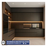 Meubles de cuisine européens, idées de design d'intérieur, ensemble d'armoires en bois massif, style moderne