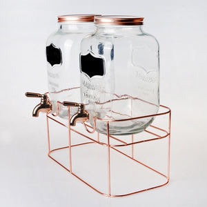 Distributeur de jus, d'eau, de boissons, de <span class=keywords><strong>limonade</strong></span> en verre avec robinet sur pied - Product Image 4