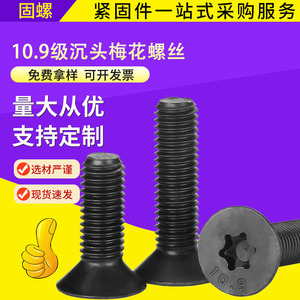 Black Torx Countersunk Head Screws M2 M2.5 M3 Grade 10.9 Metric Standard Thread Oxidation Blackened For Construction - Product Image 4