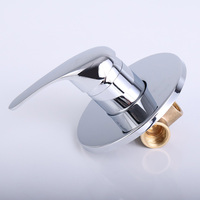 Robinet de douche à fonction simple en laiton massif, mitigeur de douche encastré à poignée unique