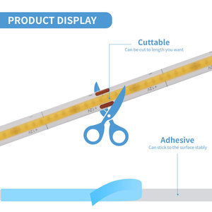 Nhà máy chất lượng cao 5V USB 3000K 65000K 2m <span class=keywords><strong>COB</strong></span> dẫn Dải đèn tủ 8mm 320LEDs/M <span class=keywords><strong>COB</strong></span> dải ánh sáng với CE ROHS - Product Image 4