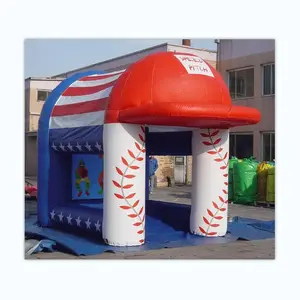 热卖棒球帽充气雷达速度俯仰，充气棒球游戏