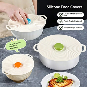 Silicone Universal Lid <b>Microwave</b> Splash-proof Dust-proof Sealing Cover for Bowl Pot Plate Cup - Product Image 3