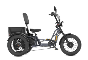 จักรยานไฟฟ้าสามล้อ Fat Tire สองมอเตอร์ 750 วัตต์ และแบตเตอรี่ 48 โวลต์ 15 แอมป์ สองก้อน โครงอะลูมิเนียมอัลลอยด์ สำหรับการเดินทางไกล - Product Image 2