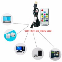 Lampu Strip LED RGB DC5V 5050 10W/M Tahan Air IP20/65 30/60/144LEDs/m 2812 80RA USB PVC Backlit TV Dapat Disesuaikan