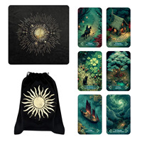 Impression personnalisée de votre propre design, bord holographique vert, cartes en PVC imprimées en couleur, jeu de cartes Oracle, tarot original