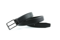 Ceinture de travail formelle en cuir PU solide avec texture gaufrée européenne et boucle ardillon en alliage décontractée – Accessoire vestimentaire