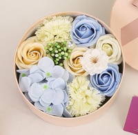 Hadiah Valentine Bunga Buatan Berbentuk Bulat, Kotak Hadiah Bunga Sabun Mawar, Bunga Ulang Tahun Hari Ibu untuk Hadiah
