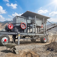 Concasseur mobile robuste de type boîte pour le broyage de pierres et de granit