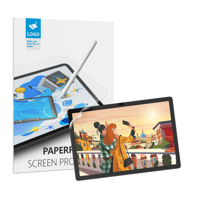 Matte Film PET Screen Protector Anti-Scratch Shock Absorption Features Compatible iPad Pro 11 12.9 Inch 2024 Version Paperfeel