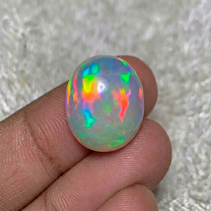 Opale d'Éthiopie naturelle en forme de nid d'abeille, motif rare, opale au feu magique, taille 7 carats - Product Image 1