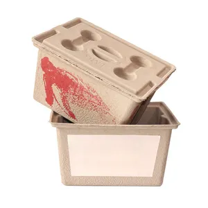 Caja de embalaje de almacenamiento de pulpa de papel moldeada de prensa seca ecológica biodegradable personalizada