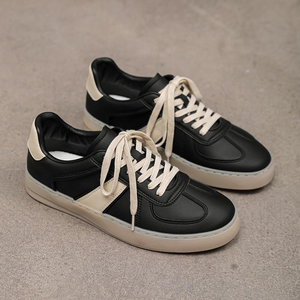 Men's Retro Leather Mesh Casual Sneakers Anti-Slip Spring/Winter Training Shoes for Daily Streetwear & Walking - Product Image 2