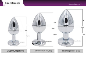 مجموعة سدادات شرجية معدنية بثلاثة أحجام، هزاز شرجي سهل الإدخال مقاوم للماء IPX7، لعبة للبالغين للرجال والنساء - Product Image 6