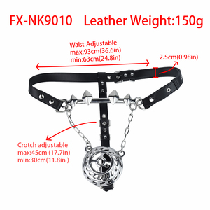 กรงเหล็กทรงกลมแบบ T-Type BDSM ทำจากสเตนเลสสตีลเข็มขัดพรหมจรรย์สำหรับ Sissy Fetish Play - Product Image 6