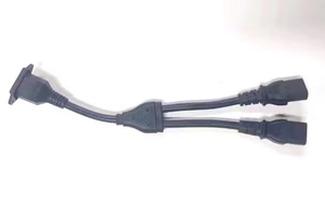 Cordon <span class=keywords><strong>d</strong></span>'extension répartiteur en Y 10A 250V, branche C14 vers double IEC C13, pour alimentation CA <span class=keywords><strong>d</strong></span>'ordinateurs, PDU, serveurs, onduleurs - Product Image 6