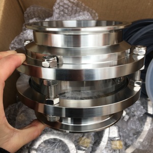4inch thép không gỉ tri-kẹp ngắn Sight Glass 10 mét dày cho rơi phim phụ kiện đường ống - Product Image 2