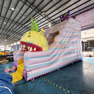 Château gonflable commercial à thème monstre pour enfants, à une voie, pour fêtes intérieures/extérieures, idéal pour écoles et centres commerciaux - Product Image 2