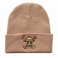 Gorro de Punto Cálido con Diseño de Anime de Monkey D. Luffy, Bordado de Alta Calidad en 5 Colores, para Exteriores