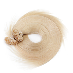 Extensions de cheveux de luxe à pointe en U avec kératine, 100 % cheveux humains vierges Remy européens, double épaisseur, pré-collées, pointe en forme de clou, plusieurs couleurs - Product Image 1